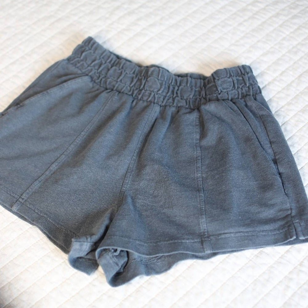 Gray cotton casual shorts